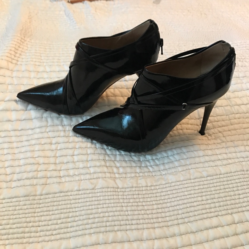Chloe patten leather booties