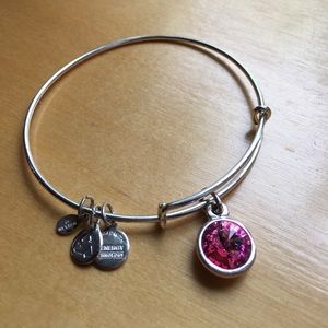 Alex and Ani Pink October Crystal Birthstone