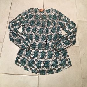 Tory Burch Floral Long Sleeve Blouse
