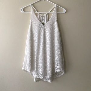 White Crotchet Tank