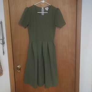 LuLaRoe olive green Amelia dress