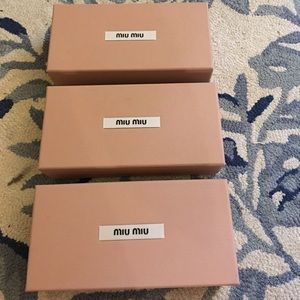 MIU MIU set of Three Sun Glasses Boxes-