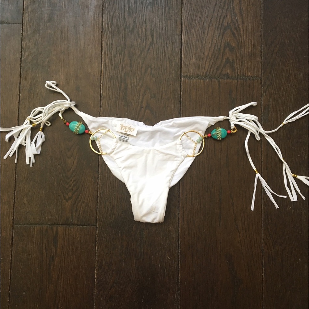 Beach Bunny white swim bottoms