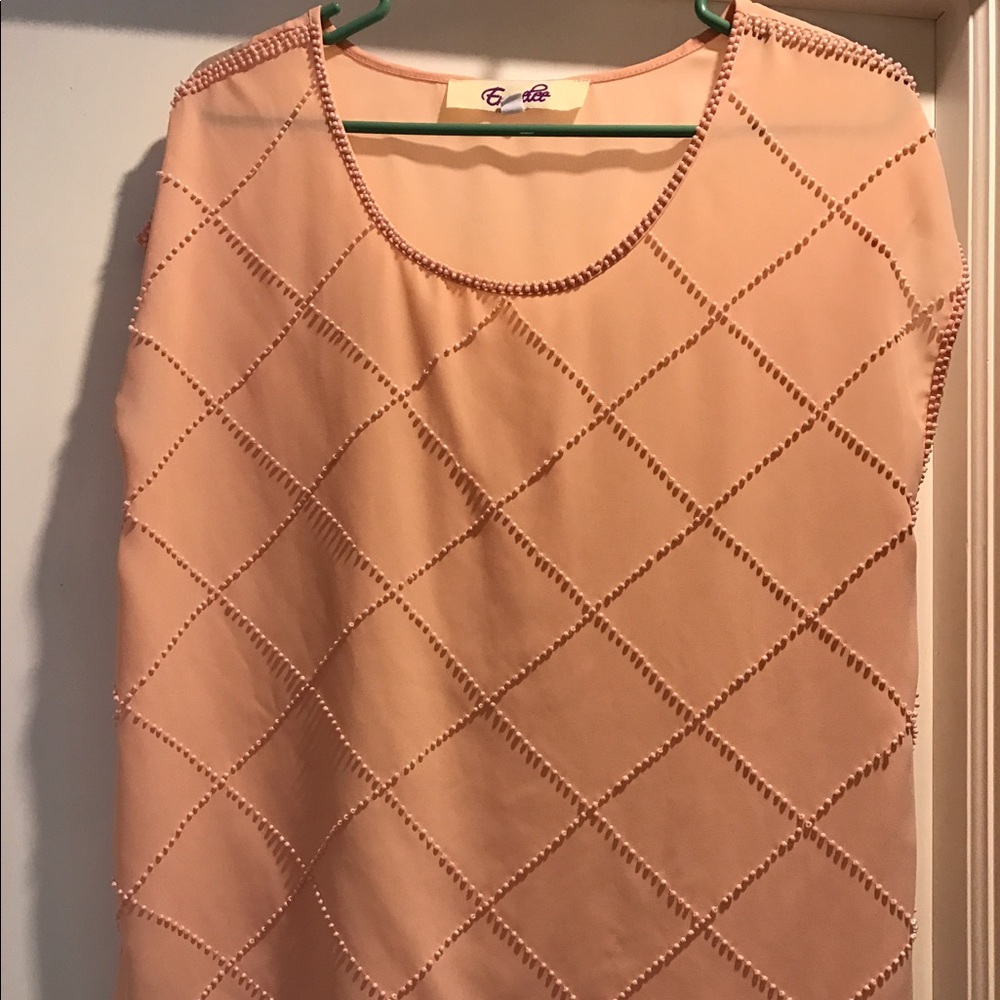 Pink Beaded Top
