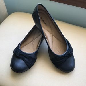 Navy Blue Bass Flats--Never Worn!