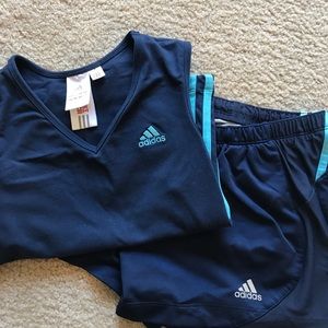 Adidas Work Out Top & Shorts Set