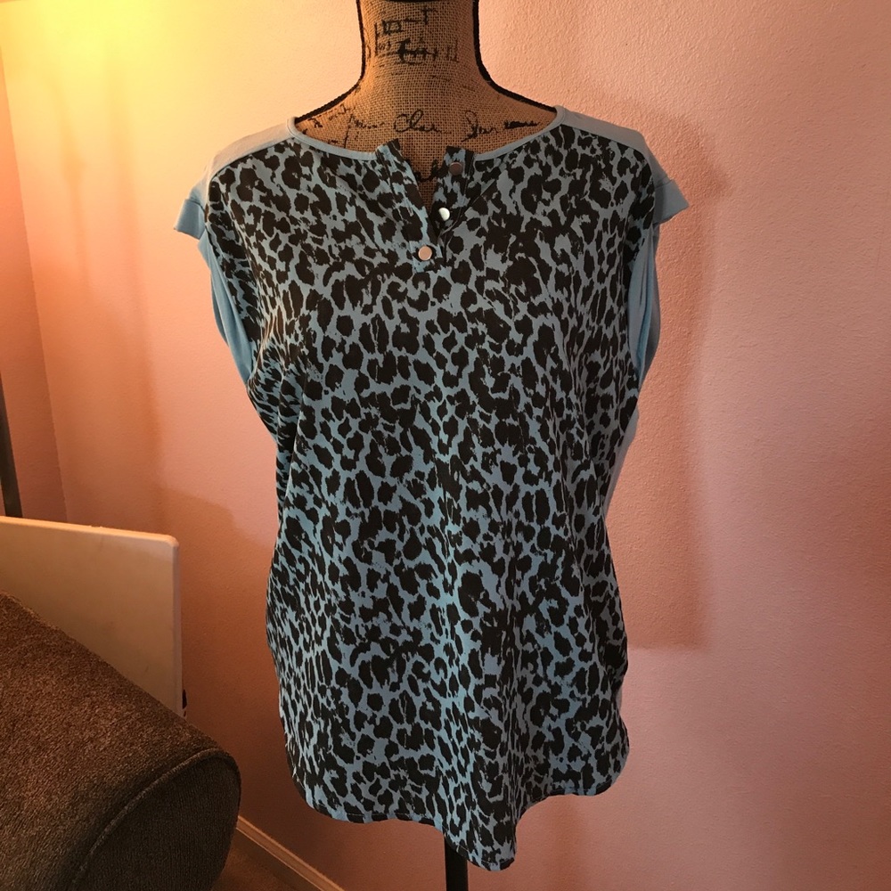 Blue and black shirt