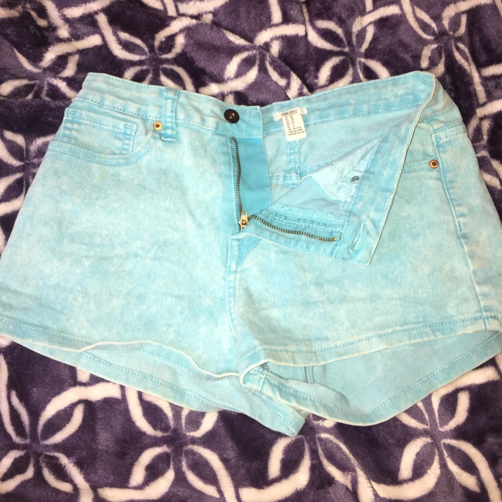 Cute blue high waisted shorts