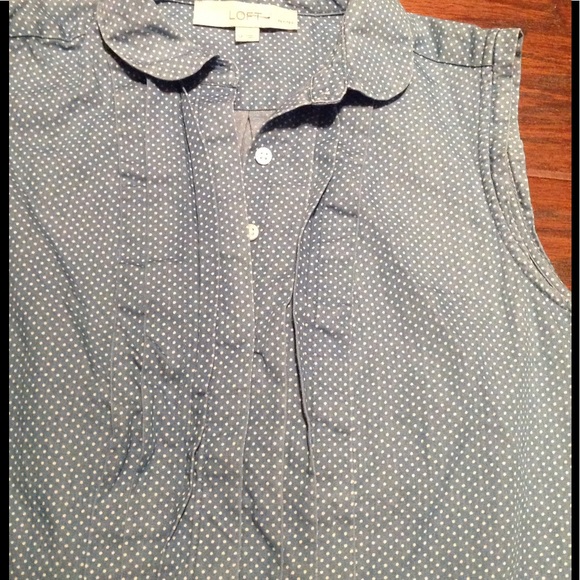 Ann Taylor Loft Polka Dot Sleeveless Top. Size SP. - Picture 5 of 5
