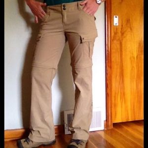 Prana Sage 4 Convertible Hiking pants Capri khaki