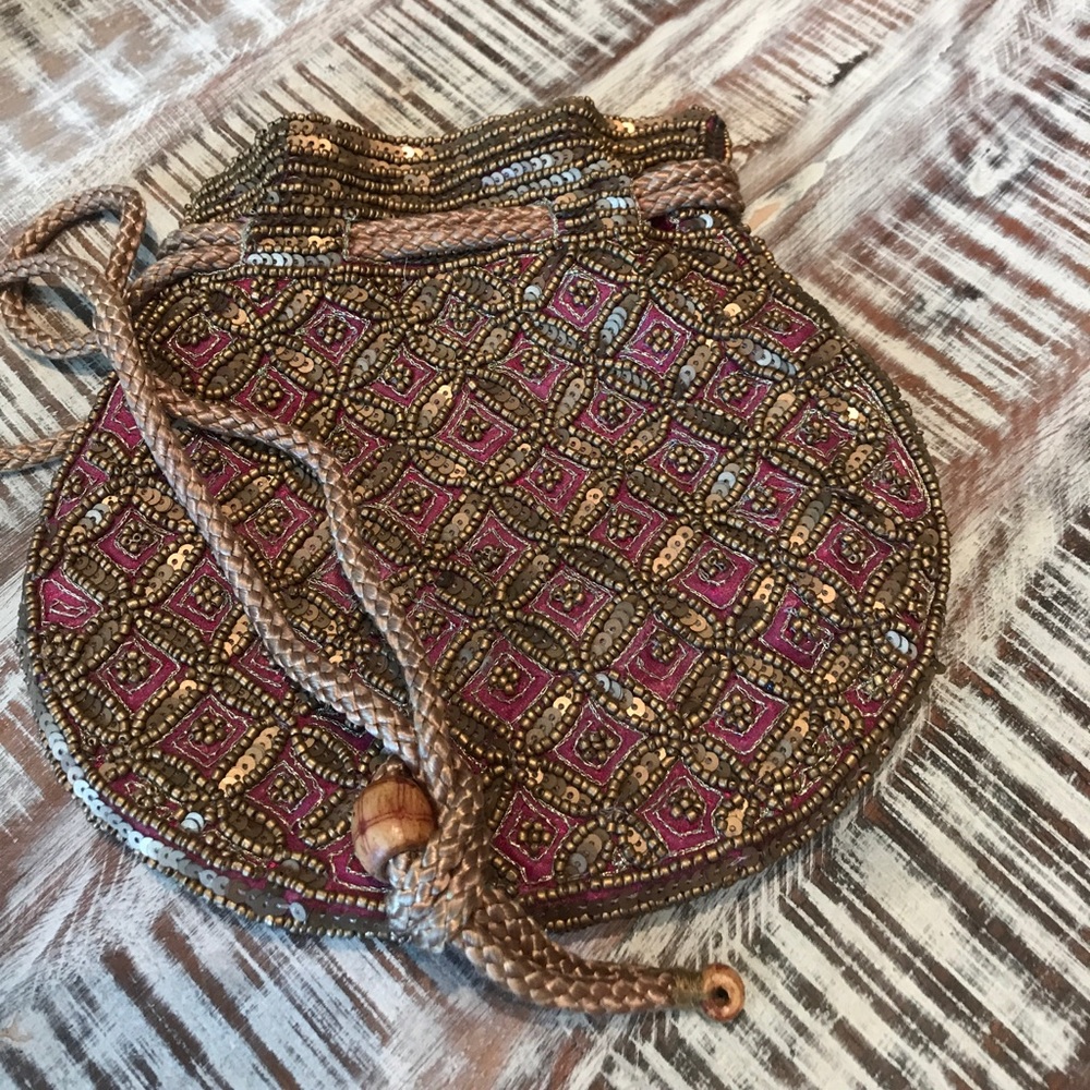 Vintage hand beaded bag