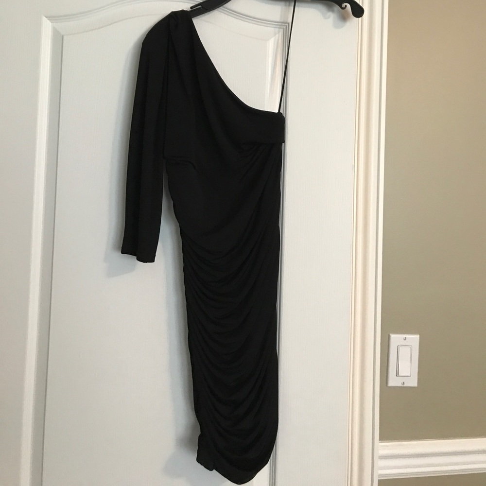 Express one shoulder black dress