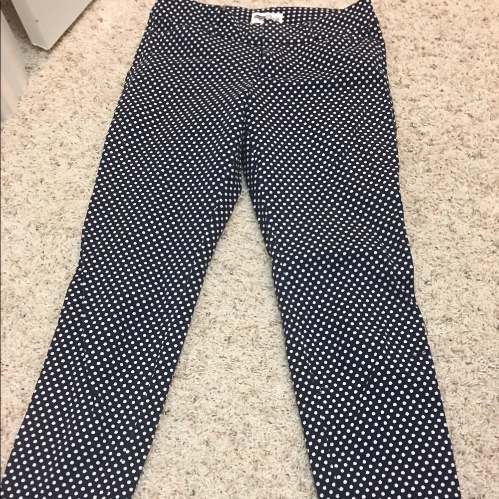 Navy white crop pixie pant