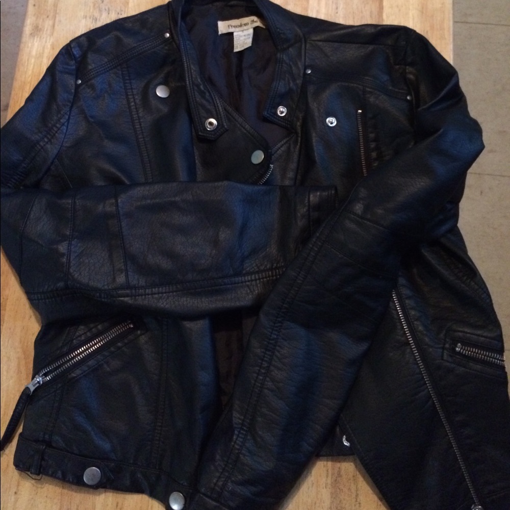 Faux leather jacket