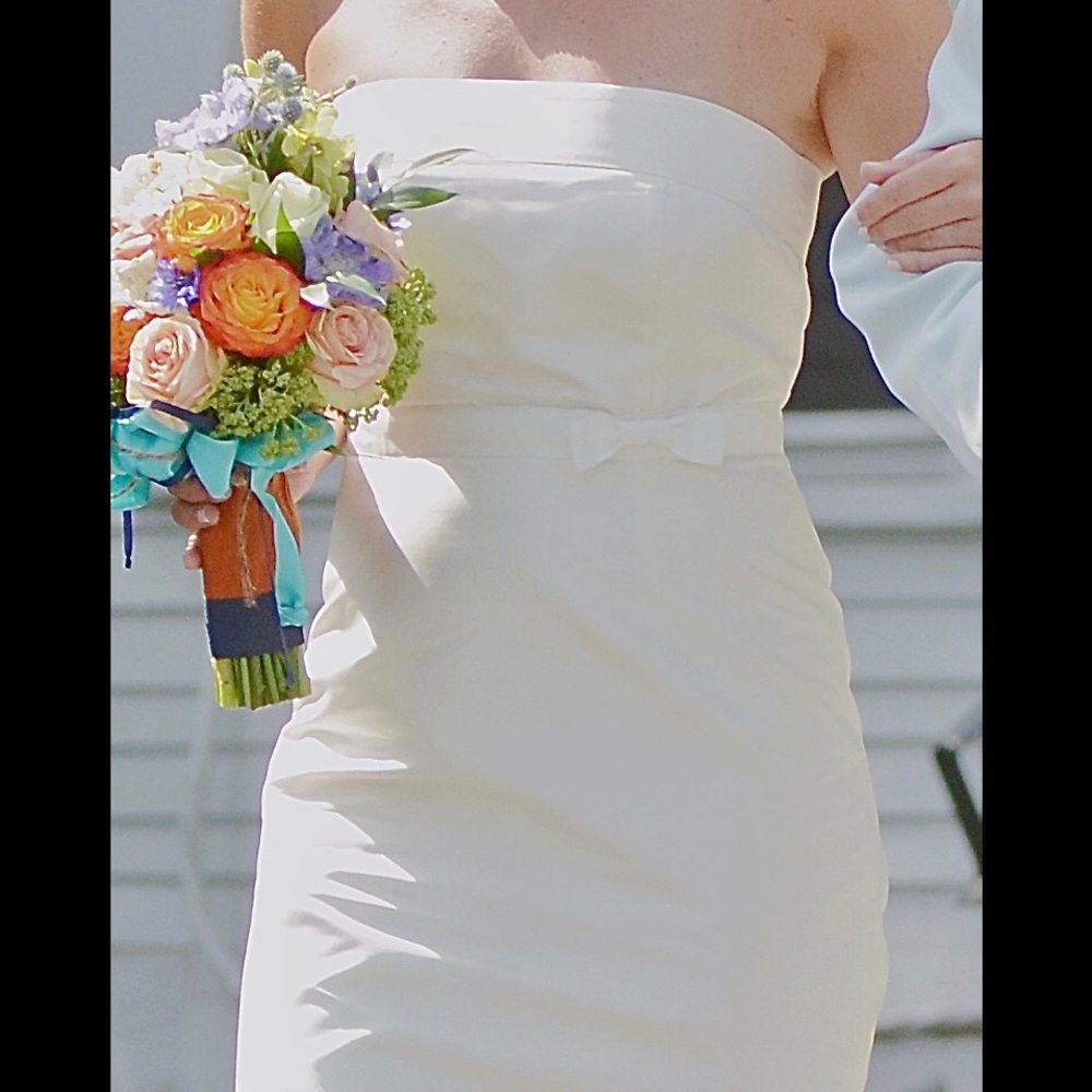 JCrew fully lined silk wedding dress