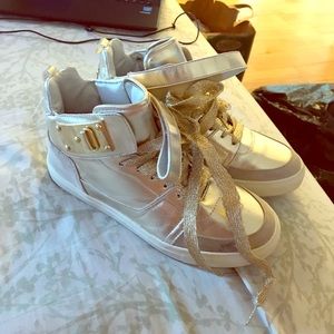 Gold sneakers