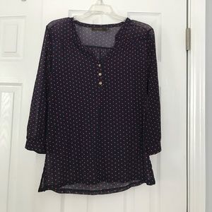 Sheer polka dot top
