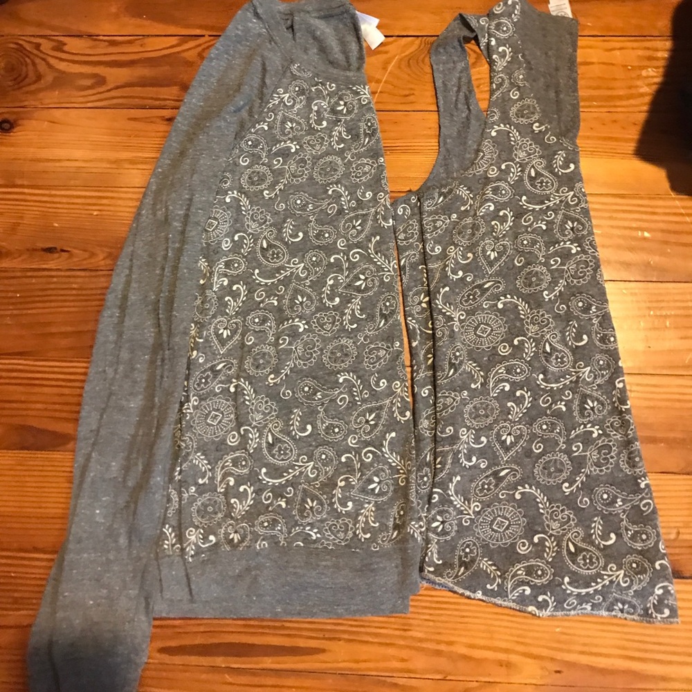 Paisley bandana print shirt set by Alternative Apparel