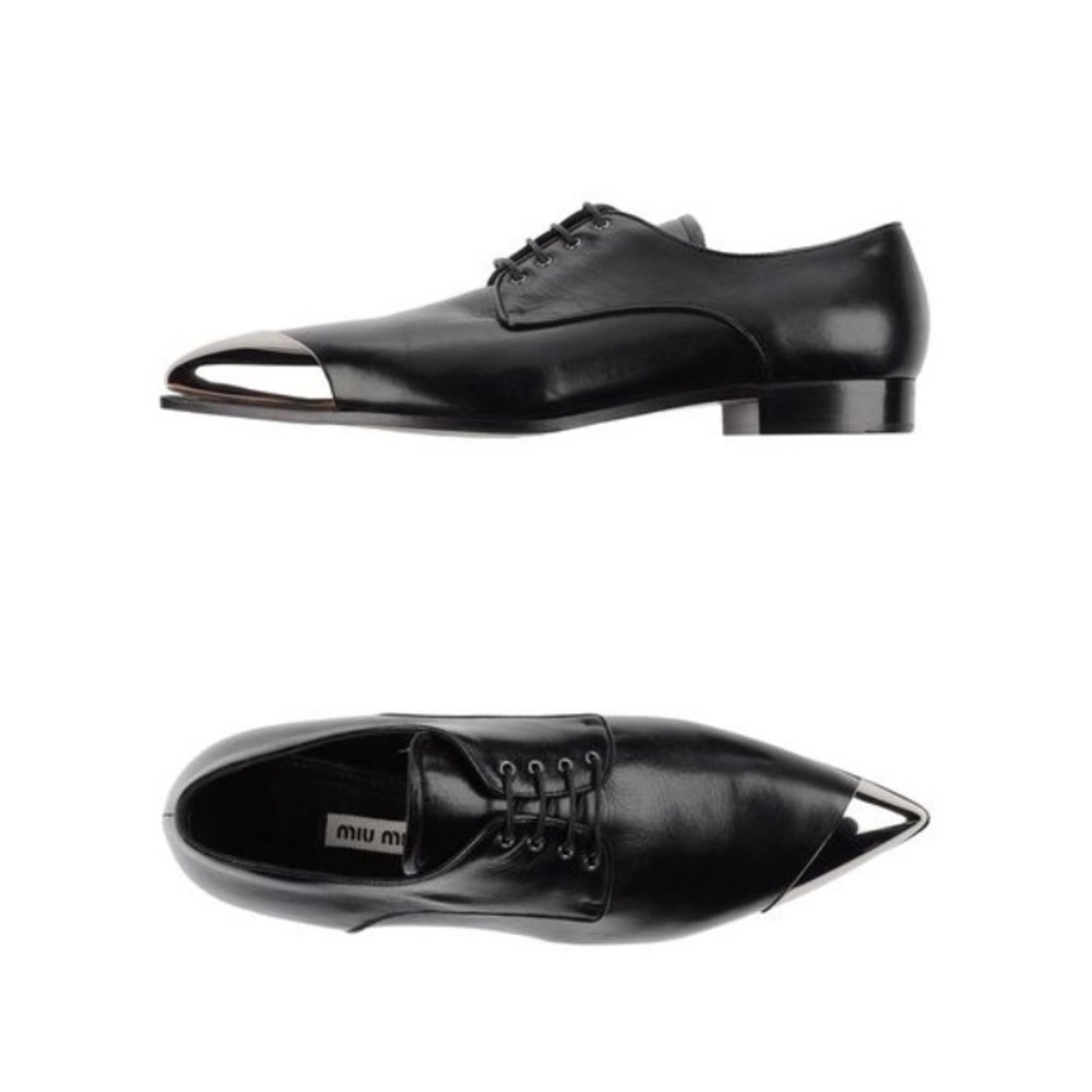 Miu Miu lace up women's loafers