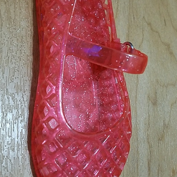Old Navy Girls JELLY Shoes Size 6 Toddler Girl Pink Glitter from