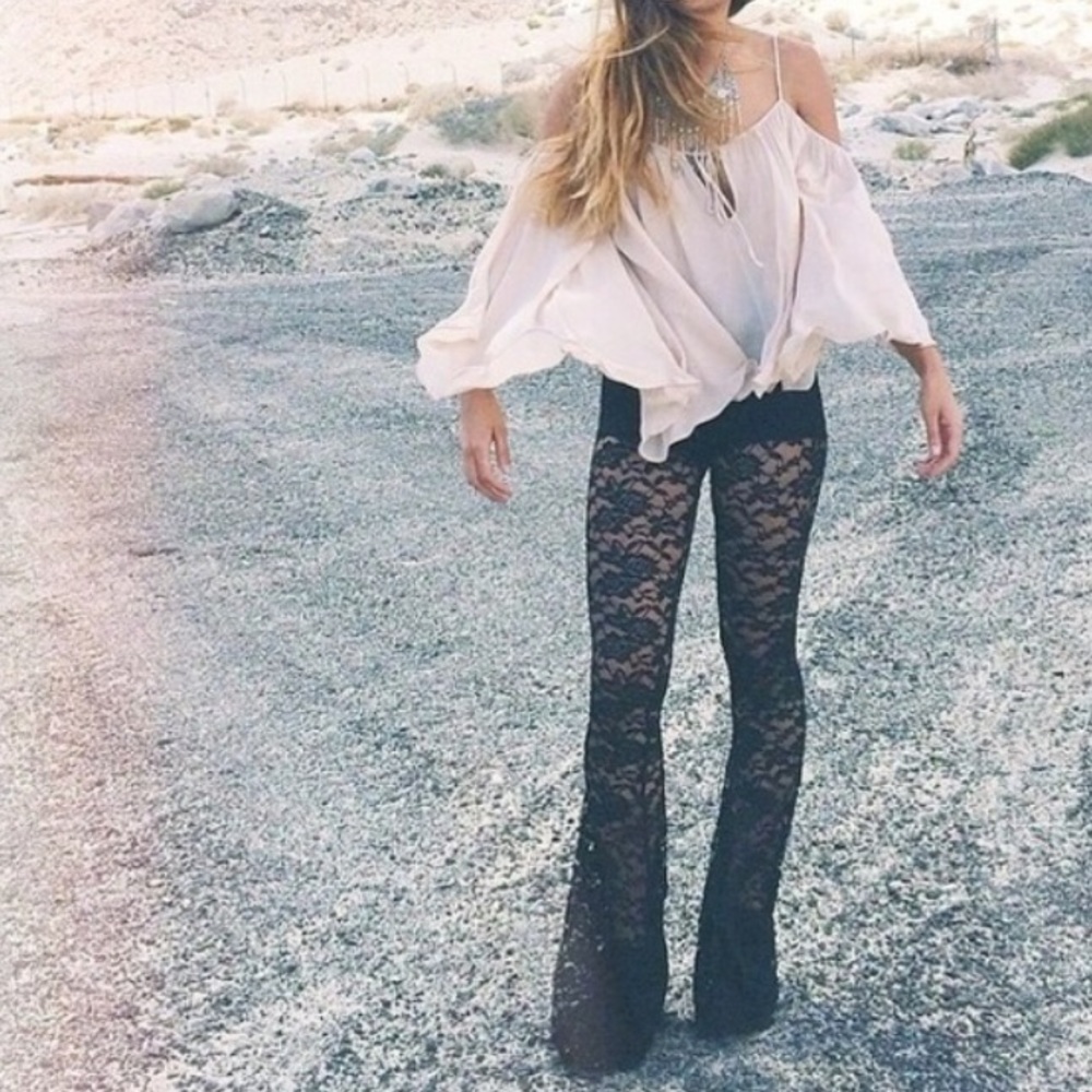 Coachella Sheer Flare Pants