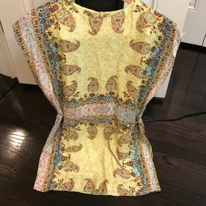 Zara girls yellow Paisley dress