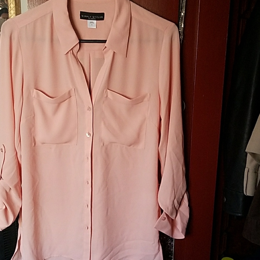 Polyester Salmon Blouse - Simply Styled by Sears