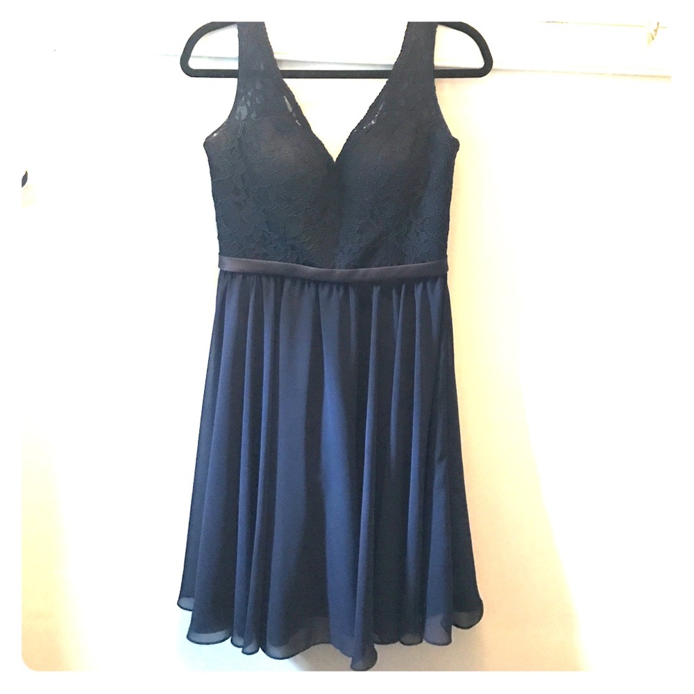 Navy laced top dress