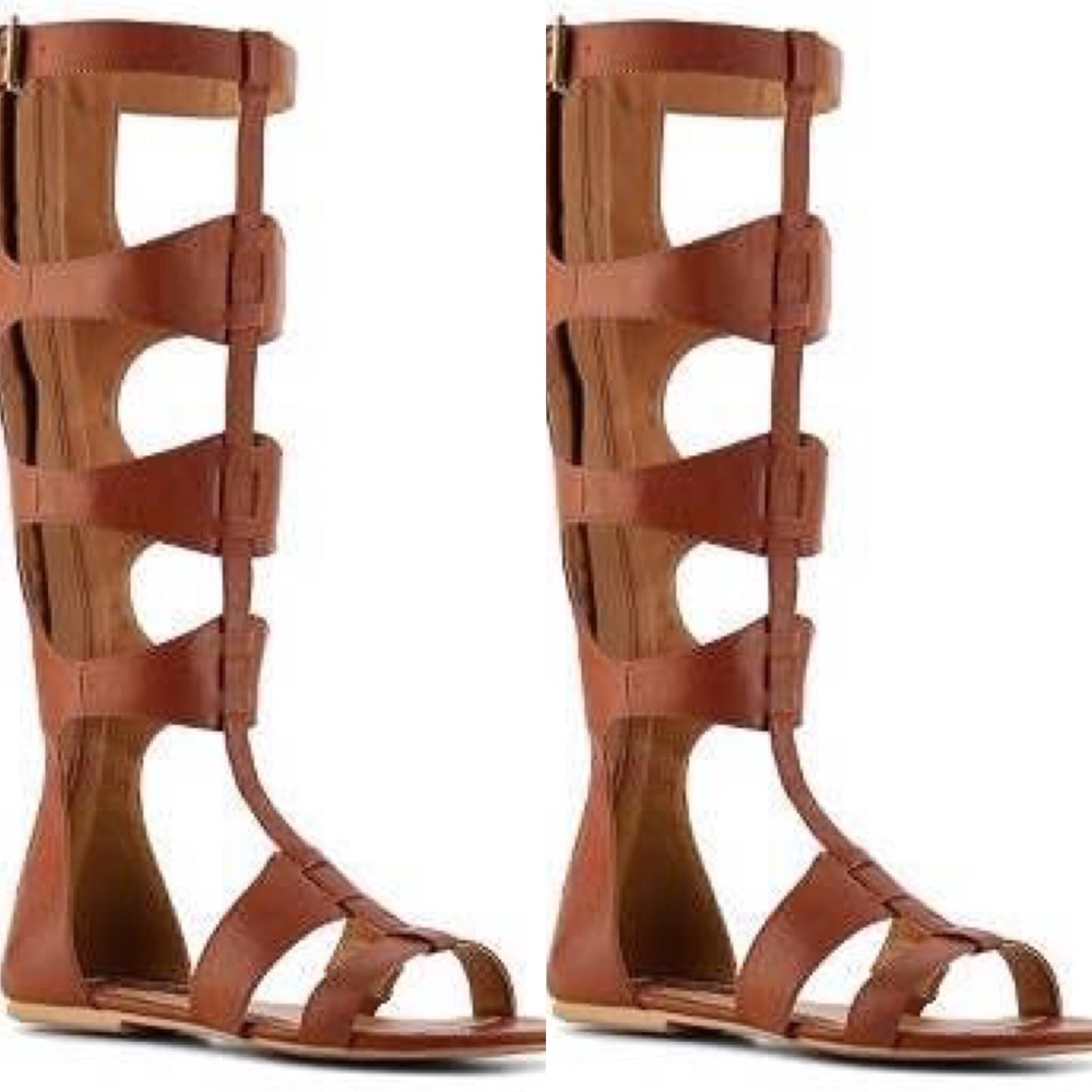 Tall Tan Gladiator Sandals