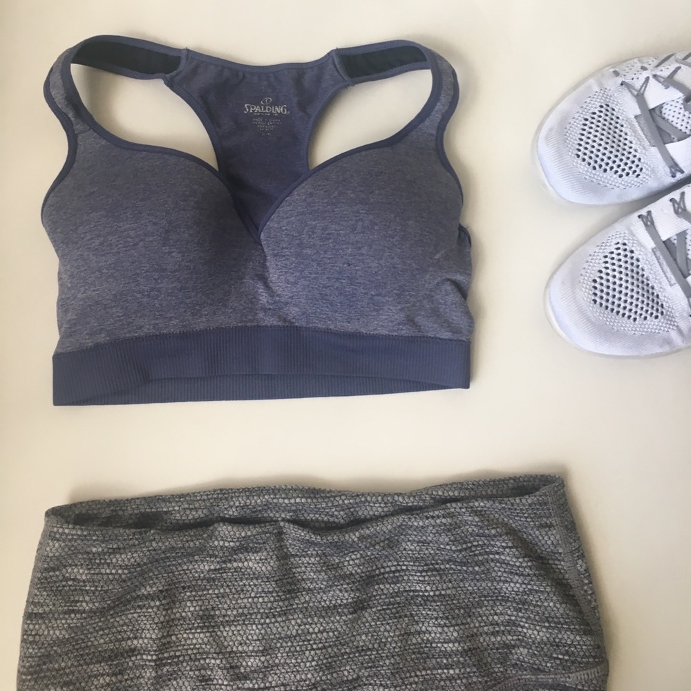 Spalding Heather Blue Sports Bra