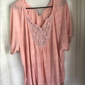 Rhinestone lace blouse