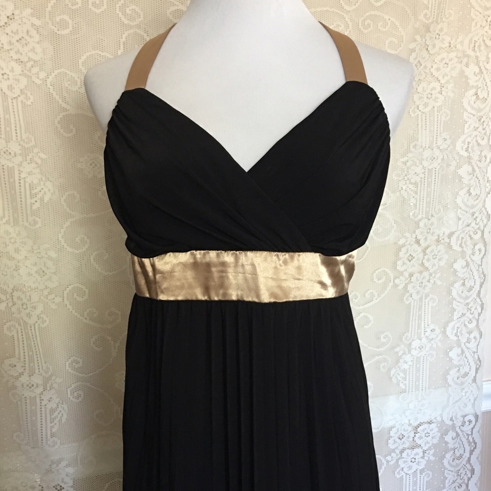 Black and gold dress