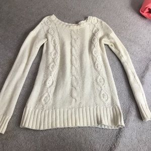 Beaded cream sweater