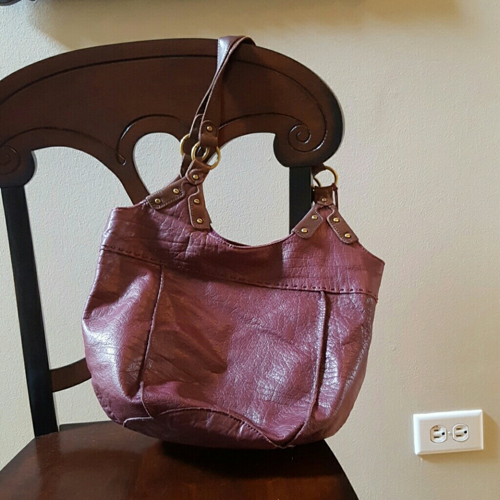 The Sak Burgundy Leather Shoulder Bag