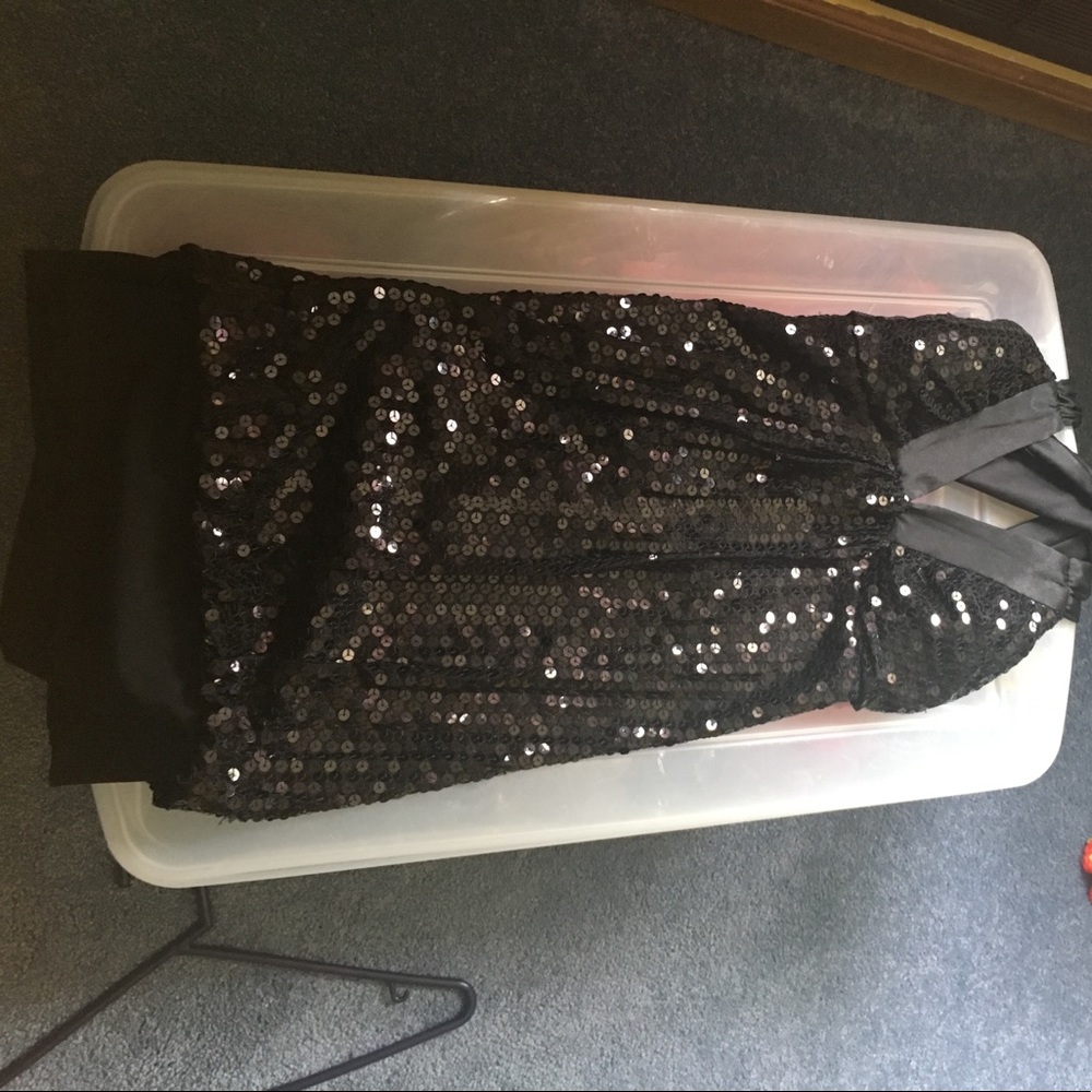 Black sequin dress
