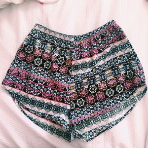flowy kaleidoscope shorts