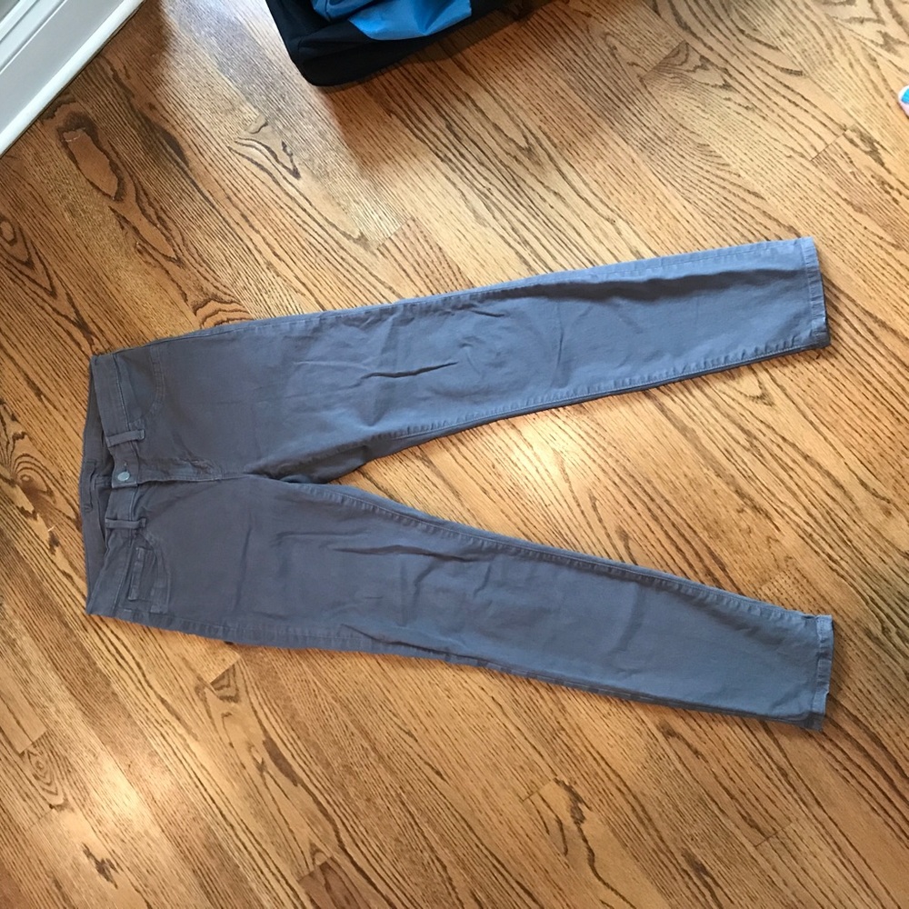 J Brand Gray Cropped Skinny Jeans