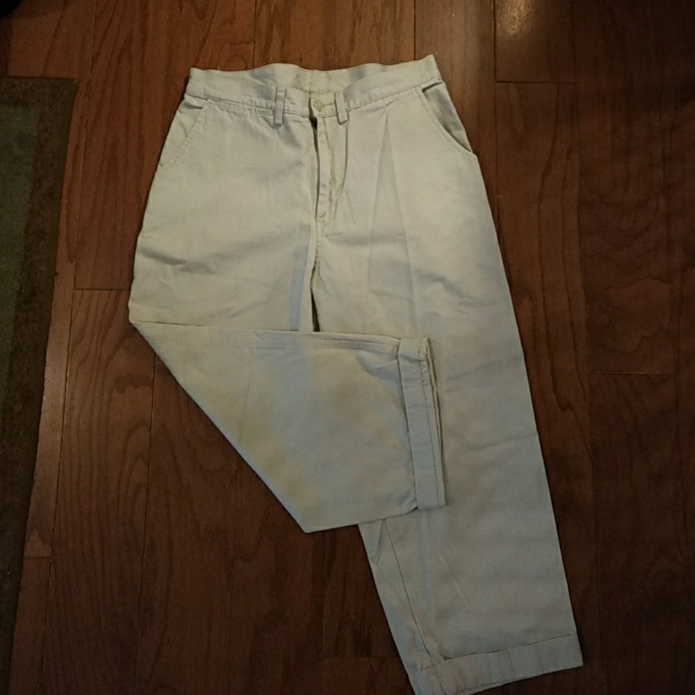 Khaki Crop Pants - 14