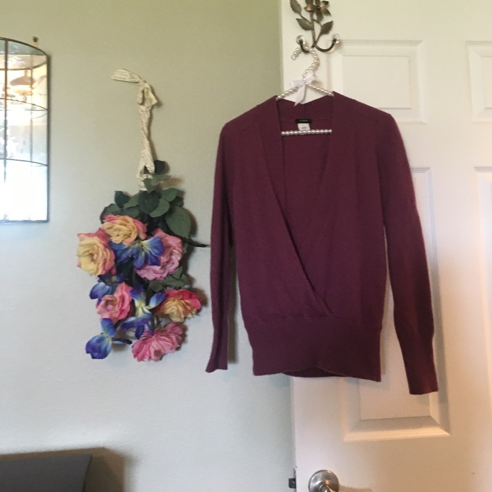 j.Crew light red sweater COMFY!