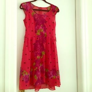 Nanette Lepore Pink Polka Dot Dress Size 0
