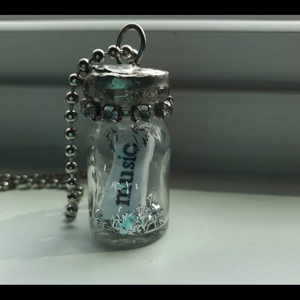 Mini mason jar necklace