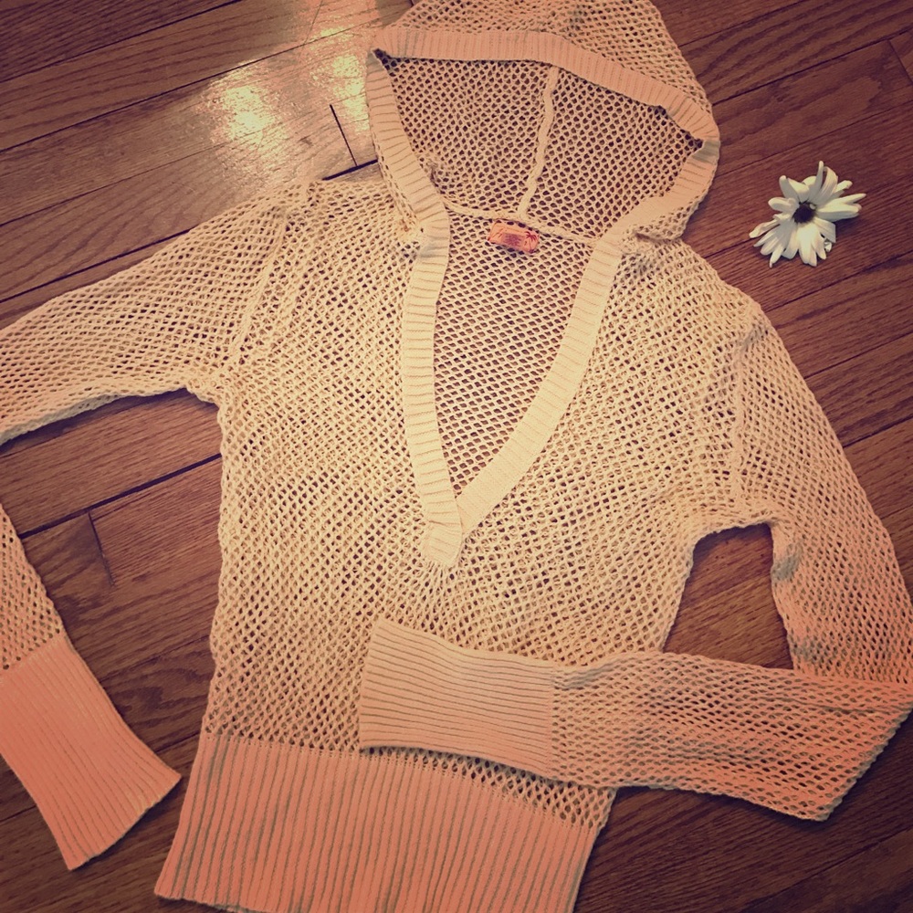 Hooded Fishnet Top