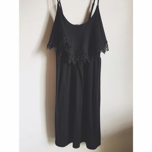Black lace trim sundress