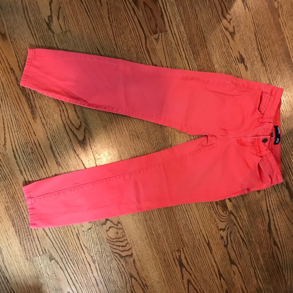 Urban Outfitters Orange cropped skinny jeans