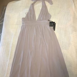 NWT Lulus maxi dress gray halter size S
