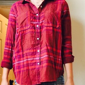 Boyfriend fit maroon flannel!