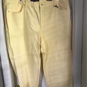 Canary yellow jeans