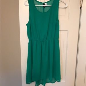 H&M Green Semi High-Low Dress