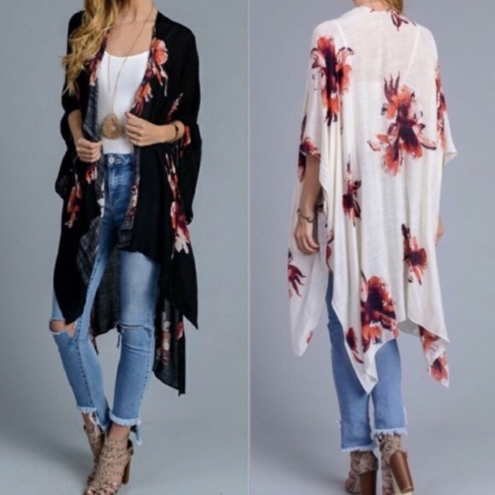 Floral print accessory -BLACK - Picture 4 of 4