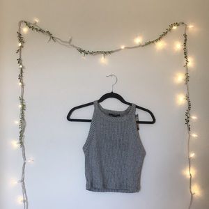 Lined Grey Crop top🌾